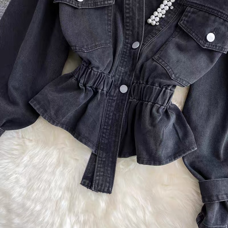 Careless night denim top TZZ848 images